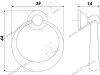 RC031AB.3 Ручка-кнопка C3120, старинная латунь <50/500> превью 2