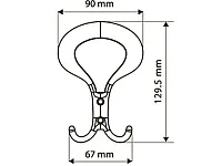 Крючок ОСКАР 13.082 eco <13.116-02>(мат.ник.) <25/400>