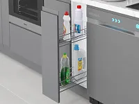 KS-200L Бутылочница 200, Starax, направляющие Samet, (151х475х495 мм), частичное выдвижение, левая