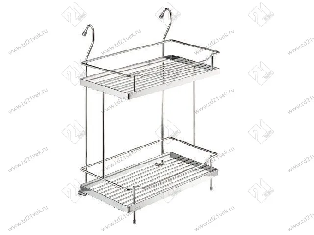 YJ-G205A Полка 2-х ярусная (300х185х430) хром<4> 1