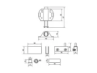 Стеклодержатель с одинарным магнитом чёрный <50/200/400>