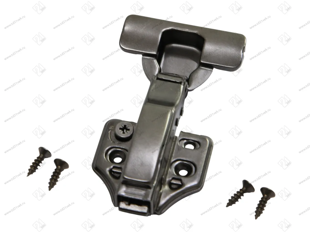 Петля 3D накладная 0мм, с планкой H=2мм, CLIP, c доводчиком, черный 1