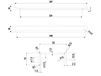 RT110SC.1/224/300 Ручка торцевая 224 мм сатиновый хром <50>
