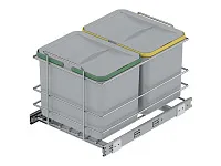 S-2578-G Система сортировки в базу 400 мм, Starax, 12+12 л, (340x485x315 мм), пластик, серый