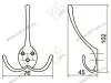 KR0140 AC Крючок античная медь <40/180> превью 2