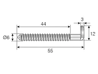 105-03-27-403 Крючок подвески Mesan d6*L55*H12мм сталь <500/1000>