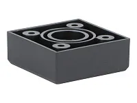 Опора декоративная регулируемая Н20+5мм черный матовый