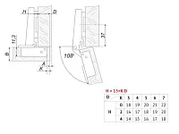 H102A02/0112 Петля Boyard 0 мм + планка H=2 <250>
