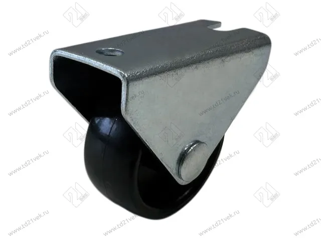 Опора колесная прямоходная 101, нагрузка 15 кг, d25 мм, h28 мм, черный 1