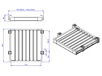 S-6204-G Брючница в базу 550 мм, Starax, (500-530х470х95 мм), серая