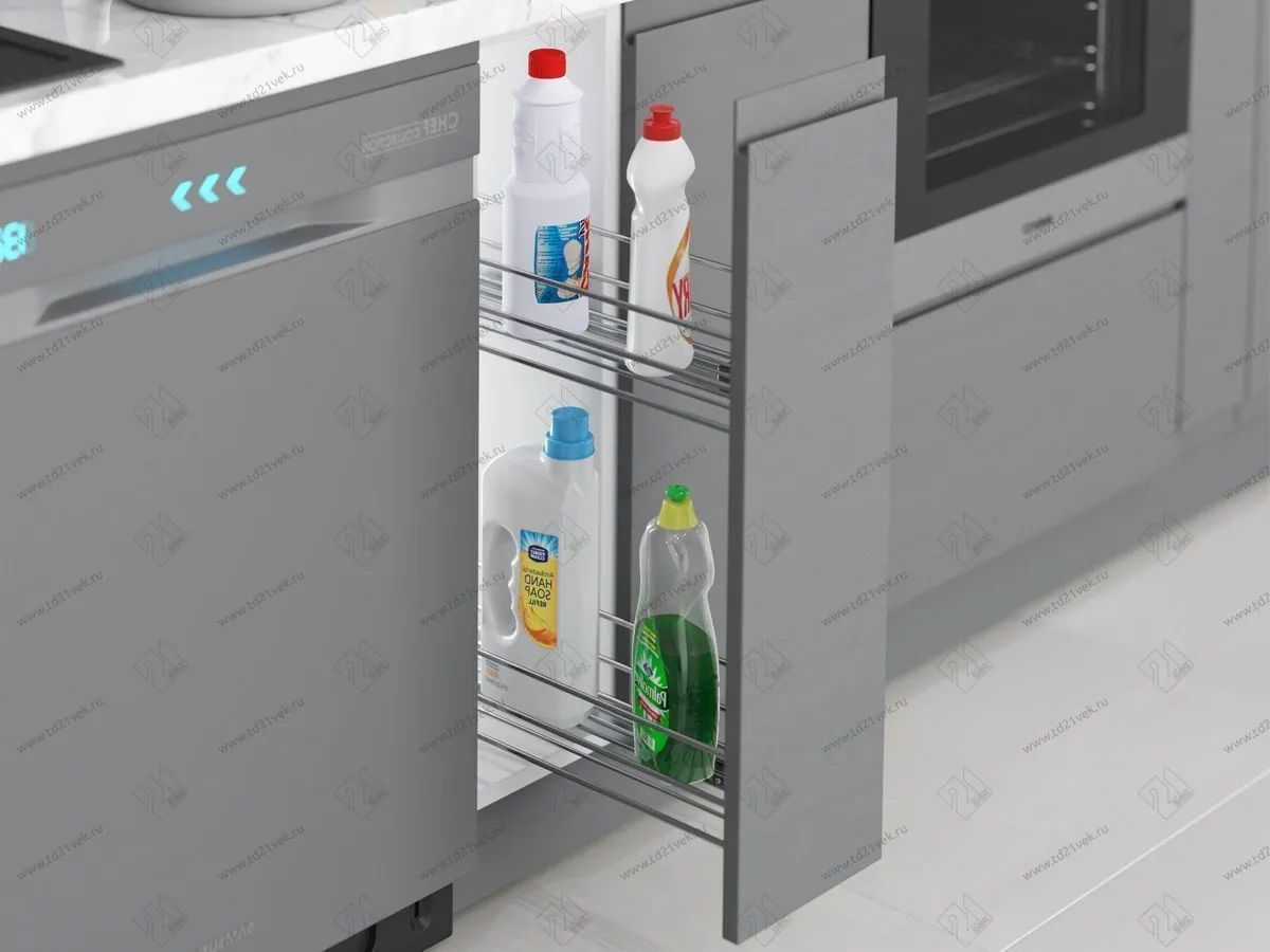 KS-200R Бутылочница 200, Starax, направляющие Samet, (151х475х495 мм), частичное выдвижение, правая 1