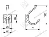 WZ-MADRYT-07 мебельный крючок MADRYT , античное серебро  <15> превью 2