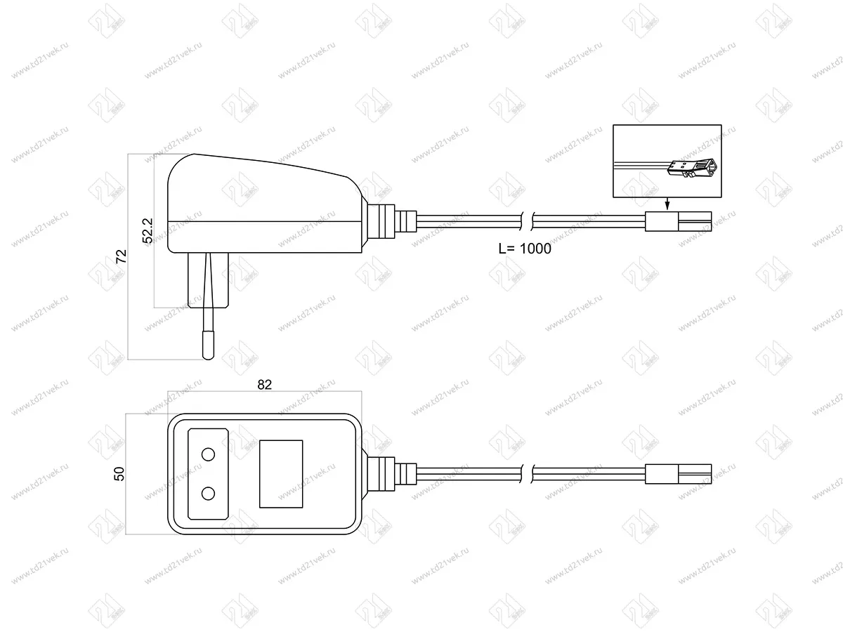 06.800.01.348 Адаптер питания стабилизированного напряжения для зарядных устройств, max 24Вт, 12V IP20, черный 2