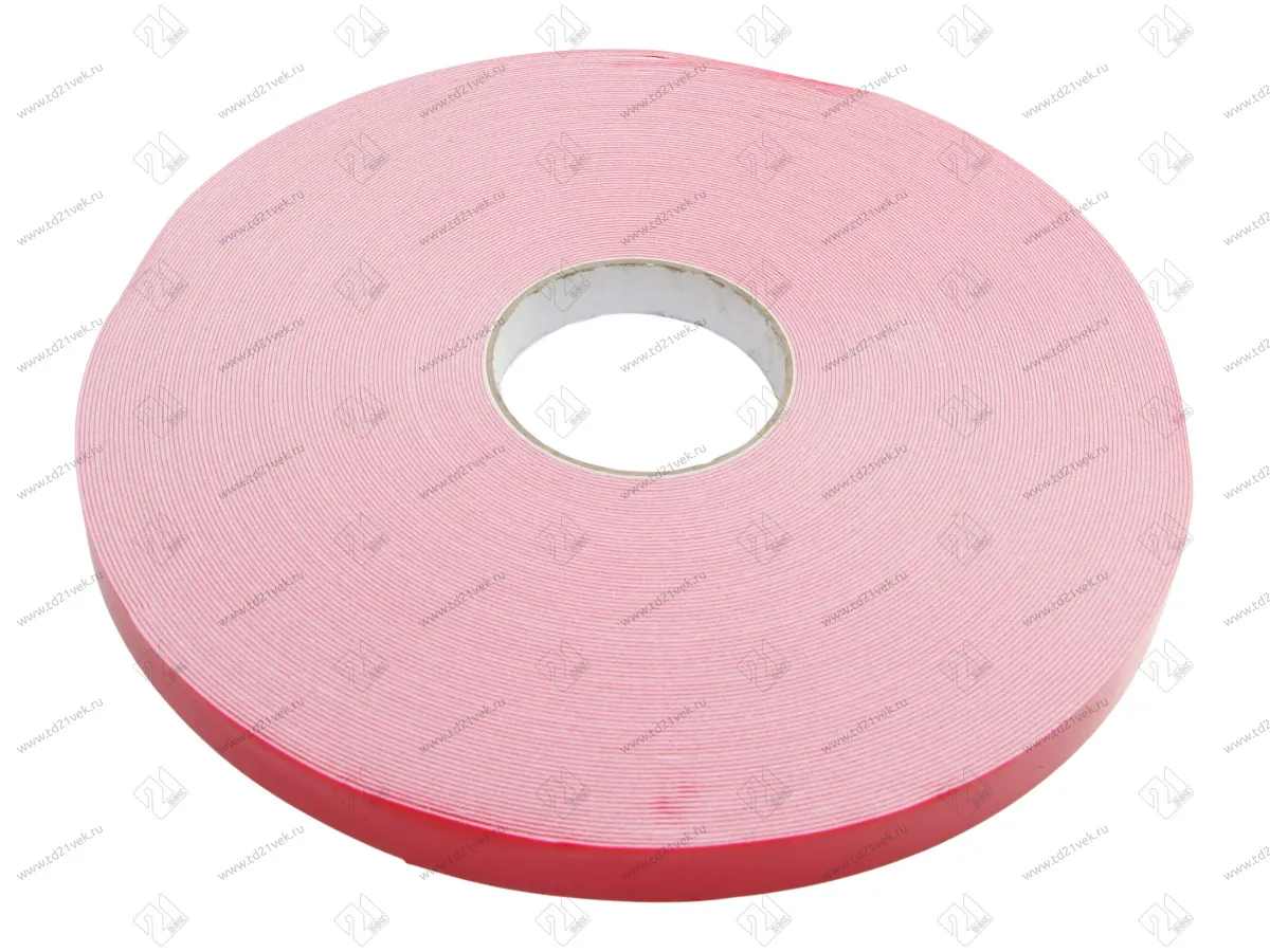 Двусторонний скотч, красный, 19мм х 25м, для зеркал 1