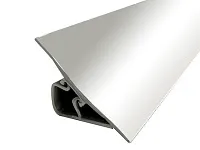 Плинтус для столешницы гибкий, белый глянец, 3 метра, Аврора 23, в комплекте заглушки и уголки