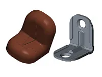 Уголок крепежный вишня c пластиковой крышкой (тип1)