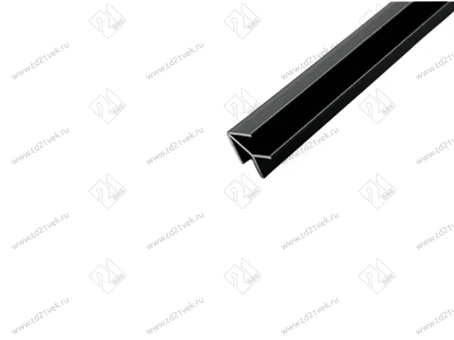Планка ЧЕРНАЯ угловая универс. алюм. для стеновых панелей 6 мм 1080  L=600  <100> 1