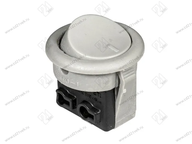 09.106.08.120 Выключатель врезной круглый D23мм, серый 1