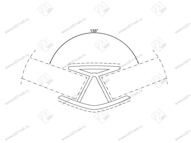 Угловое соединение 135гр, золото шлифованное, 150 мм <50> 2