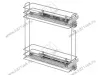 S-2442-C Бутылочница 200, Starax, 2-х ярусная, направляющие Blum Tandem, (151х475х495 мм), полное выдвижение, правая превью 2