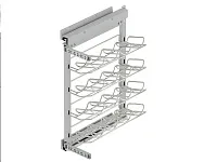 S-2182-C Винный шкаф в базу 400 мм, Starax, направляющие Blum Tandem, (260х470х640 мм), с доводчиком, правая