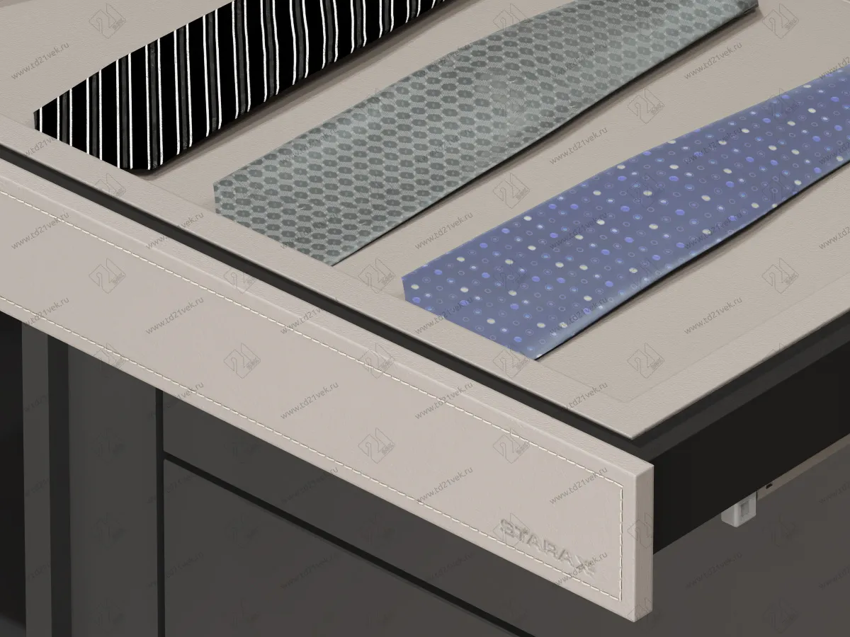 S-6427-A Выдвижная полка в базу 800 мм, экокожа, Starax (764x470x60 мм), антрацит 3