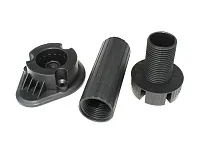 Опора кухонная Н120-140 мм разборная, с упором, черный, нагрузка 168 кг