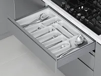 S-2283-WP Лоток для столовых приборов Starax в базу шир. 400 (340x490x55) белый <15>