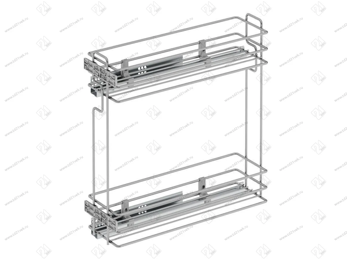 KS-200R Бутылочница 200, Starax, направляющие Samet, (151х475х495 мм), частичное выдвижение, правая 4