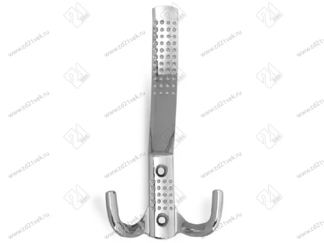 Крючок с перфорацией 3-хрожковый большой, (хром) <40/400> 1