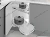 S-3016-C Волшебный угол "Лепесток" Anti-Slip в базу 450 мм, Starax, (850х475х600 мм), правый, хром превью 1