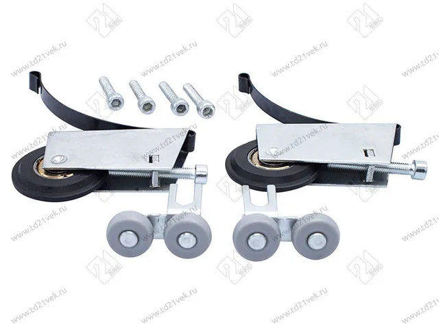 Комплект роликов асимметрия "Базовый" (для трека-37,5мм / нагрузка-35кг / саморез-6мм) 1