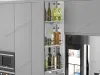 S-2917-C Выдвижная колонна в базу 150 мм, Starax, 3-х ярусная, (106х450х920 мм), левая превью 1
