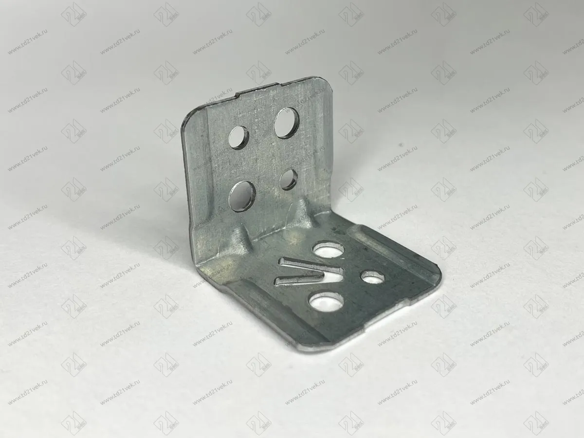 Уголок крепежный 28х28х28мм толщ.1,2мм с крышкой, 028.20 груша <500> 2