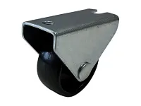 Опора колесная прямоходная 101, нагрузка 15 кг, d25 мм, h28 мм, черный