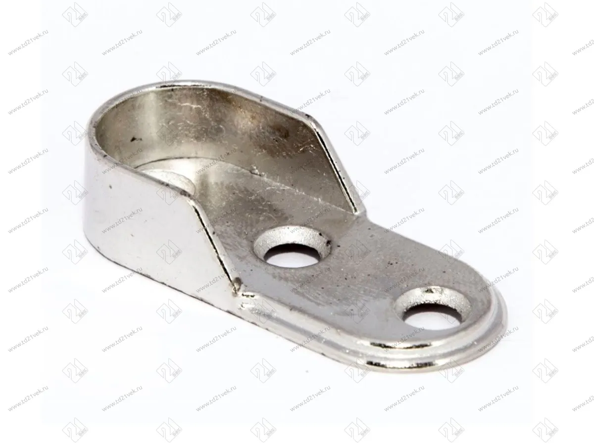 Штангодержатель овальный FLDCNK15H30008  H30*15мм 3отв.(никель) <500/1000> 1