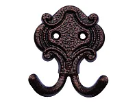 Крючок-вешалка двухрожковый, медь