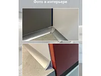 Плинтус для столешницы гибкий, алюминий, 3 метра, Аврора 23, в комплекте заглушки и уголки