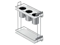 S-2652-C Бутылочница для столовых приборов, Starax, 2-х ярусная, (205х475х420 мм), хром, правая