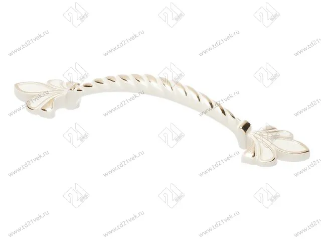 UZ-ROYAL3-96-10-03 Ручка GTV ROYAL3 C=96мм, белый/золото <25> 1