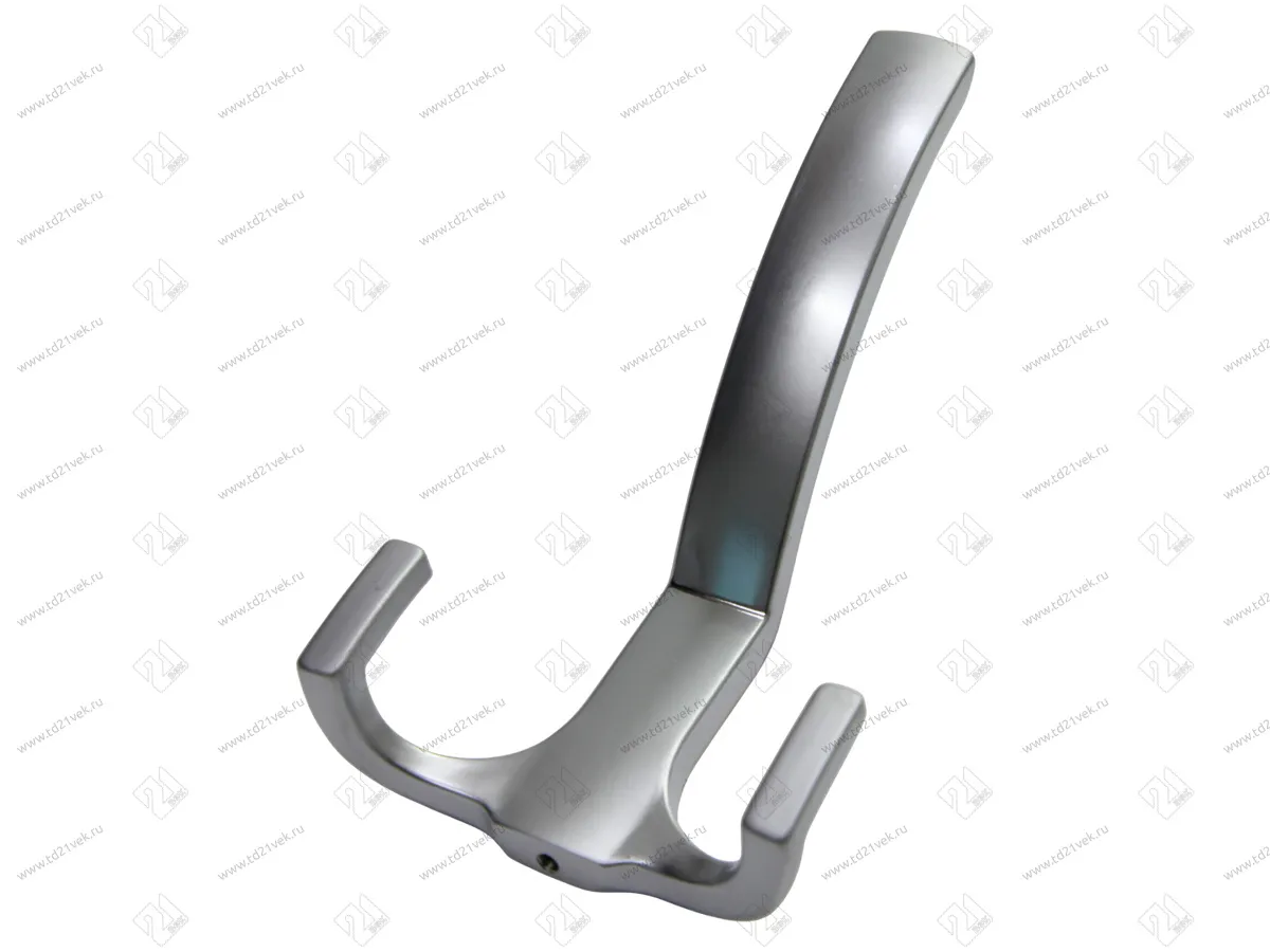 Крючок трехрожковый, хром матовый, V LORD, в комплекте: саморез 2 шт., крепёжная планка, ключ 1