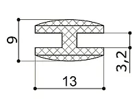 Профиль для ДВП, L=2000*13мм, белый00>