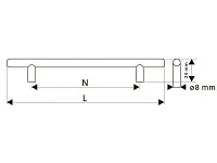 Ручка-рейлинг "Оскар 10.102-02" 160/205 d=8 (сатен) <40/320>