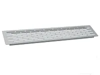 Решетка вентиляционная KK-D50100-06, 500x100мм, шлифованная сталь, алюминий <25>