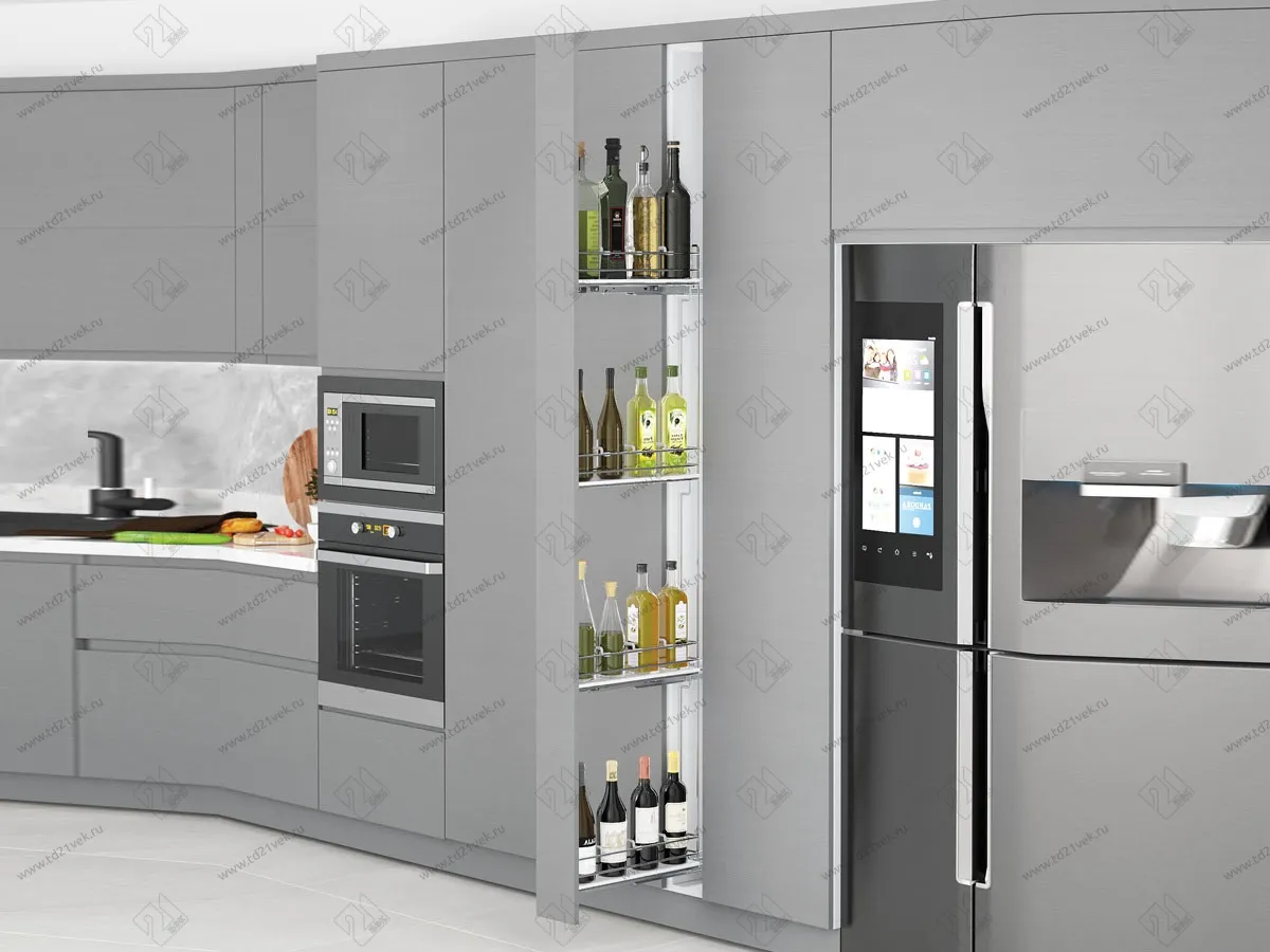 S-2919-C Выдвижная колонна в базу 150 мм, Starax, 4-х ярусная, (108х465х1650 мм), левая 1