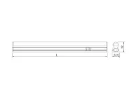 04.108.40.411 Светильник LED линейный Line 1E- 570, с выкл, 4000К, 7Вт, 220В, 504-616Лм, 570х23х33мм, PC, белый, соед. каб. 0,15м, сетевой каб. 1,0м, клипсы мет.