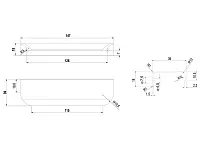 RT110BL.1/128/150 Ручка торцевая 147 мм матовый чёрный <50>