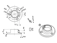 Фланец для трубы d=25 мм, чёрный