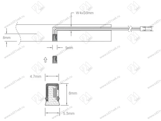 Лента светодиодная гибкая SMD, 1 метр, 10W, IP65, 3000-6000К, регулируемая цветовая температура 5
