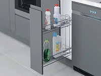 S-2443-C Бутылочница 250, Starax, 2-х ярусная, направляющие Blum Tandem, (203х475х495 мм), полное выдвижение, левая